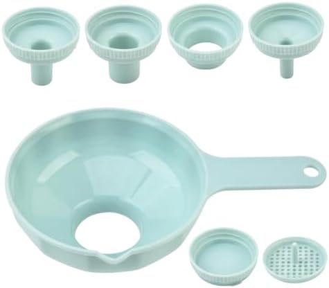 Kitchen Funnel Set - Wide Mouth Funnels with Detachable Strainers