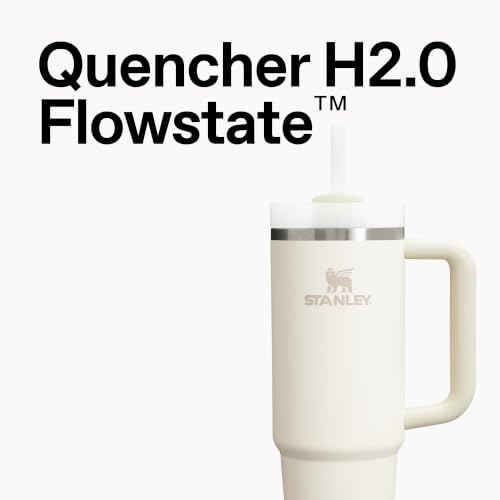 STANLEY Quencher H2.0 Flow State Tumbler, 30 oz, Cream 2.0