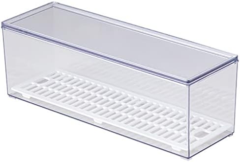 Large Transparent Plastic Flatware Tray with Lid