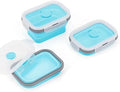 3 Packs Collapsible Food Storage Containers with Lids & Vent 11.8