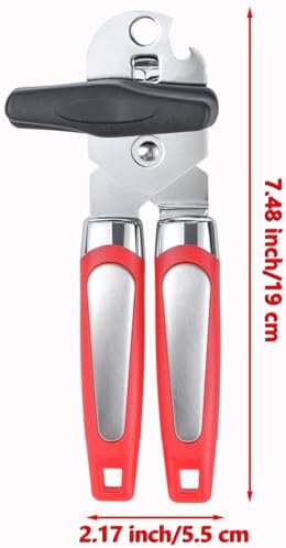 Left Handed Can Opener and Bottle Openers, Lefty Tools (Red)