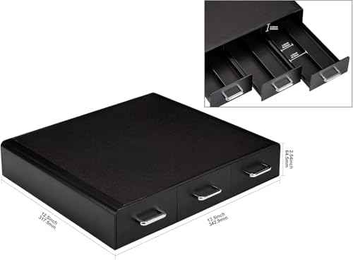 Amazon Basics K-Cup Compatible Coffee Pod Storage Drawer, 3 Easy-Open Drawers, 36 Pod Capacity, Black