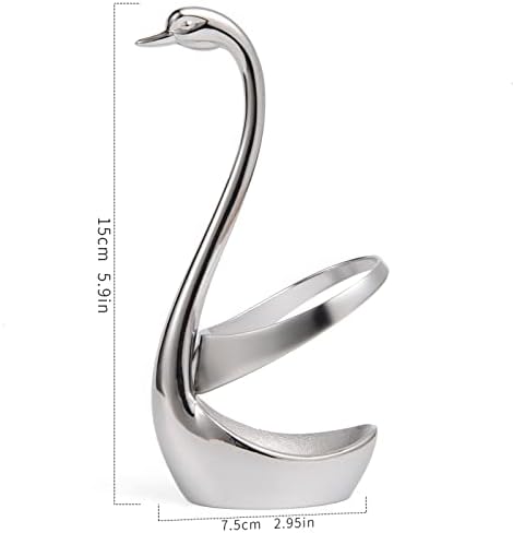 AnSaw Elegant Small Silver Swan Base Holder