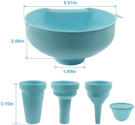 Wide Mouth Funnel Set, Sky Blue
