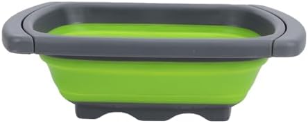 GLOGLOW Over The Sink Colander Collapsible Strainer, Plastic Silicone