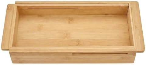 Expandable Bamboo Drawer Organizer, 12.4-17.7 Inch Sliding Utensil