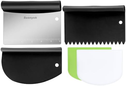 Suanyok Bench Dough Cutter-Flexible Plastic Bowl Scraper Kitchen