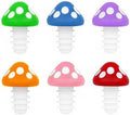 HoMaNa 6 Pack Silicone Wine Stoppers, Easy Pull Reusable Bottle Sealer