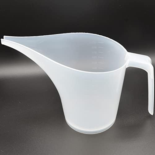 Transparent Plastic Funnel Measuring Cup Large Capacity Long Nozzle