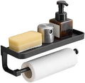 Wall Mount Paper Towel Holder with Shelf, Rust-Proof Metal