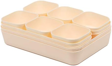 Color Plastic Desk Drawer Organizers For Makeup Bathroom Office