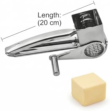 Handheld Rotary Cheese Grater, 430 Steel