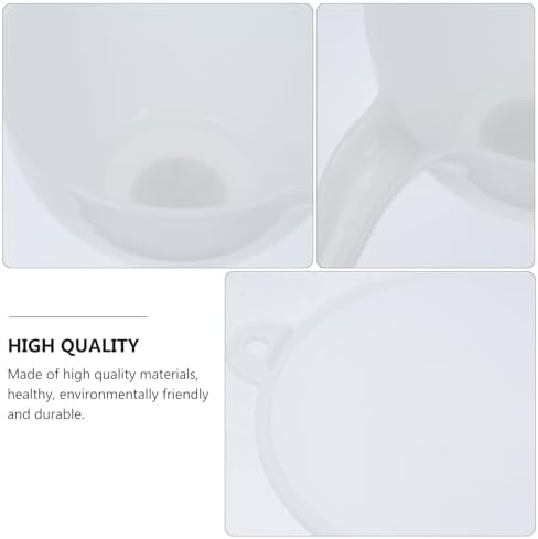 Plastic Mixing Bowl with Handle and Lid, White 5 Set