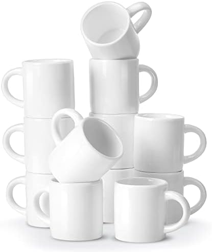 Roshtia 12 Pieces 3 oz Espresso Mugs Espresso Cups Mini Coffee Mugs