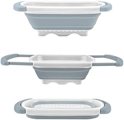 QiMH Collapsible Colander Strainer Set of 4-1 PC 6 Quart Expandable