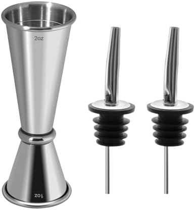 Jigger for Bartending with 2 Pourers, Japanese Jiggers with 5