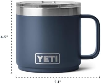 YETI Rambler 14 oz Ceramic Lined Stackable Mug, Navy