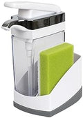 Casabella Sink Sider Solo Soap Pump and Sponge Caddy, White