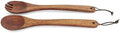 Woodard & Charles 14" Wood Salad Servers w/Leather Strap, Cherry Stain