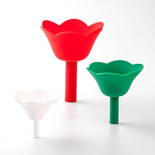 3PCS Food Grade Silicone Flower Shape Funnel Set Leak Designs Heats