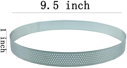 Keewah Round Perforated Tart Ring, 9", Stainless Steel