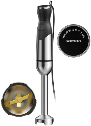 2026 New 1000W Immersion Blender Handheld – 25-Speed, Stainless Steel