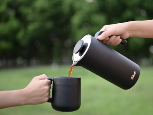 Tiken Stainless Steel French Press, 34Oz