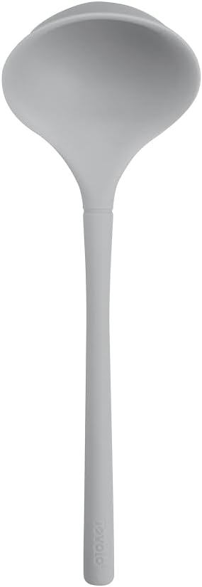 Tovolo Flex Core Small Silicone Ladle Oyster Gray Heat Safe Silicone Soup Ladle by Tovolo