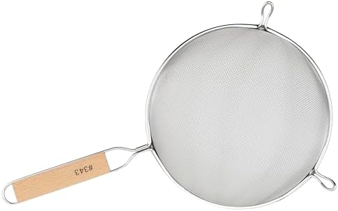 Winco Strainer with Single Fine Mesh, 8-Inch Diameter, Medium