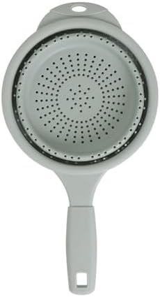 Dexas 8" Collapsible Silicone Strainer in Sage, Kitchen Strainer with