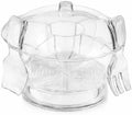 Outset Chilled Salad Bowl & Servers, Large 6 Quart Salad Serving Bowl