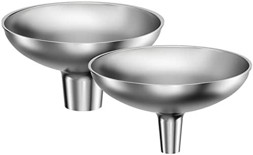 Serinar Stainless Steel Funnel, 2 Large and Small Mouth Filling