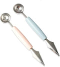 2 Pcs Stainless Steel Melon Baller Scoop,Fruit Decoration Carving