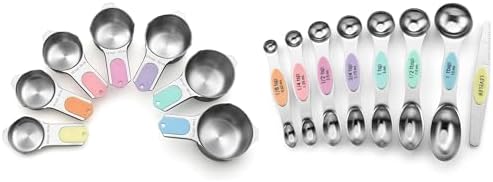 Spring Chef Stainless Steel Magnetic Measuring Cups, Set of 7 & Heavy
