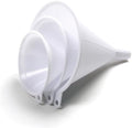 Norpro Plastic Funnel, Set of 3, Set of Three, White