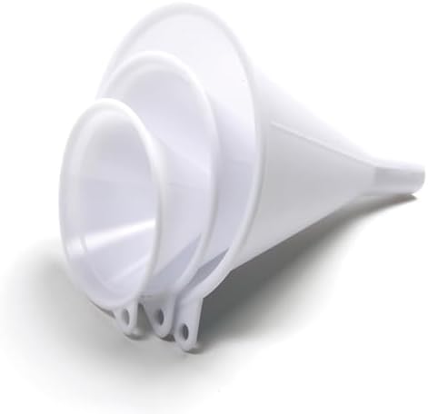 Norpro Plastic Funnel, Set of 3, Set of Three, White