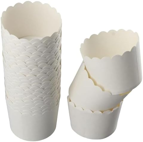 50 Pcs Paper Baking Cup, Large Oil Proof Cake Cup, Baking Cup Paper