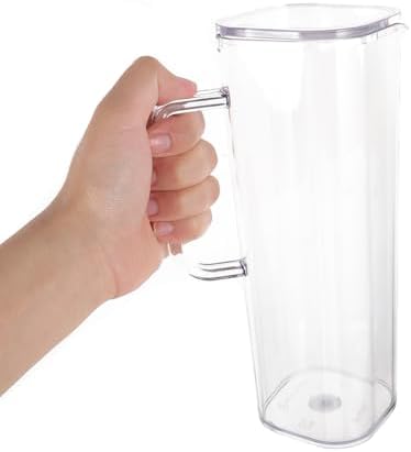 Cold Water Pitcher 1200ml Heat-resistant Glass Pitcher with Handle and
