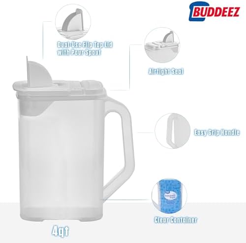 Buddeez Kitchen Pantry Container with Easy Grip Handle