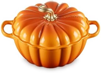 Le Creuset Enameled Cast Iron Signature Pumpkin Cocotte, 4 qt., Persimmon