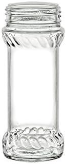 Nakpunar 12 pcs 6 fl oz Glass Spice Bottles Jars with Black Caps
