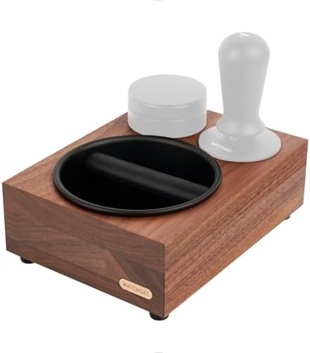 watchget Wooden Espresso Knock Box Counter Coffee Organizer