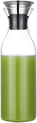 Karafu 50 Ounces/1.5 Liter Glass Carafe with Lid, Borosilicate Glass