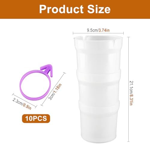 Piping Bag Holder Stand for Filling, Transparent Plastic Icing Stand