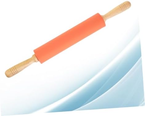 TIDTALEO Silicone Rolling Pin with Wood Handle Nonstick Dough Roller