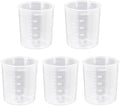 5 Pack Measuring Cup Set,3.4 Oz (100ml) Transparent Plastic Liquid