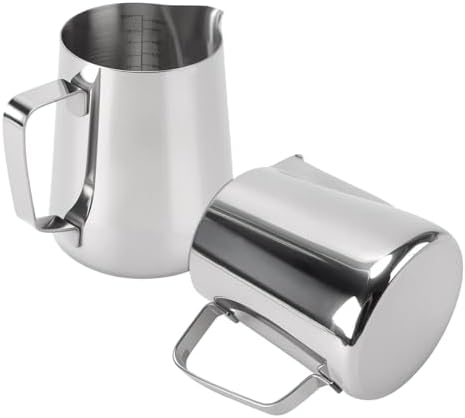 SINJEUN 20 oz/600 ml Milk Frothing Pitcher, Stainless Steel Milk