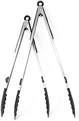 Kona BBQ Grill Tongs Set, Stainless Steel, 16 and 14 Inch