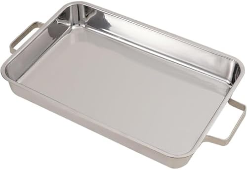 Rectangle Spanish Paella Pan, 304 Stainless Steel Skillet Pan