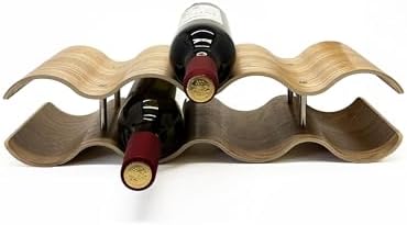 2-Tier Wine Rack Countertop, 7 Bottles Wooden Wine Holder Inserts for